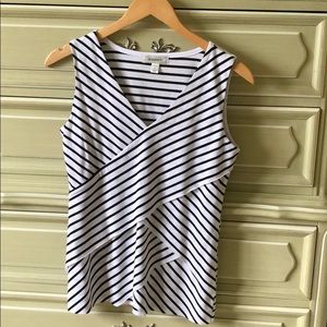 Dress Barn Black and white striped top